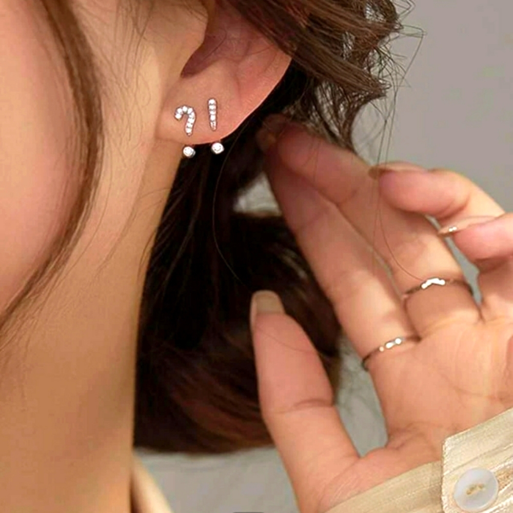 Question and exclamation point earrings